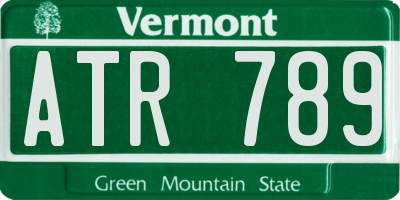 VT license plate ATR789