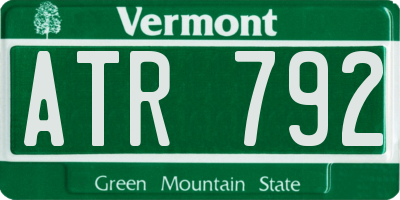 VT license plate ATR792