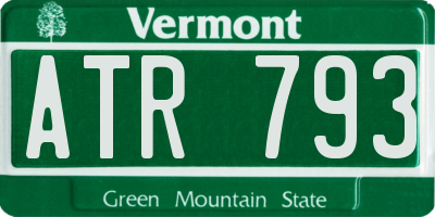 VT license plate ATR793