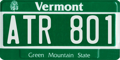 VT license plate ATR801