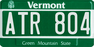 VT license plate ATR804
