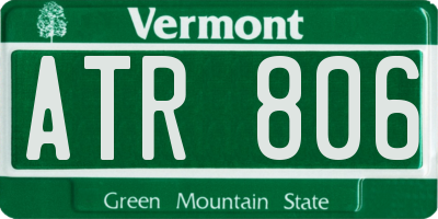 VT license plate ATR806
