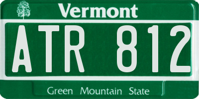 VT license plate ATR812