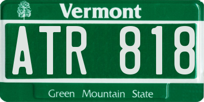 VT license plate ATR818
