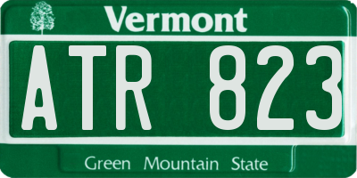 VT license plate ATR823