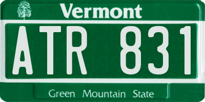 VT license plate ATR831