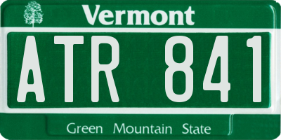 VT license plate ATR841