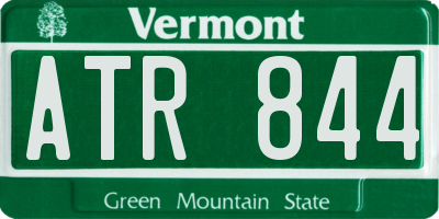 VT license plate ATR844