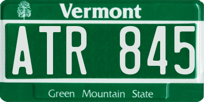 VT license plate ATR845
