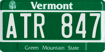 VT license plate ATR847