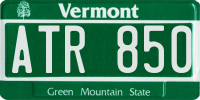 VT license plate ATR850