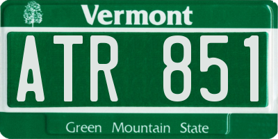 VT license plate ATR851