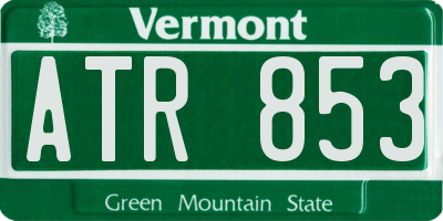VT license plate ATR853