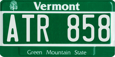 VT license plate ATR858