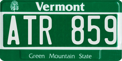 VT license plate ATR859