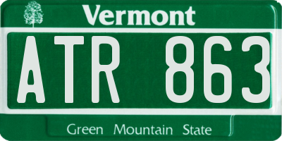 VT license plate ATR863