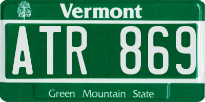 VT license plate ATR869
