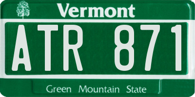 VT license plate ATR871