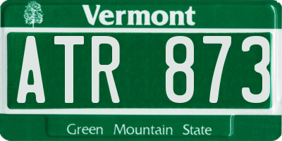 VT license plate ATR873