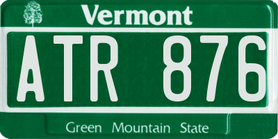 VT license plate ATR876