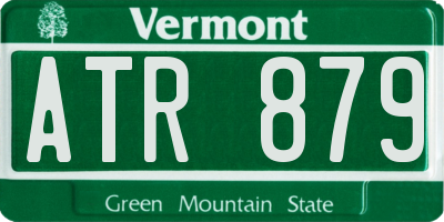 VT license plate ATR879