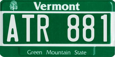VT license plate ATR881