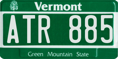 VT license plate ATR885
