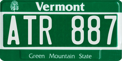 VT license plate ATR887