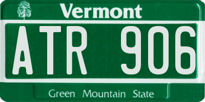 VT license plate ATR906