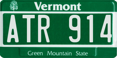 VT license plate ATR914
