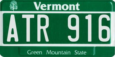 VT license plate ATR916