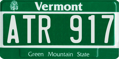 VT license plate ATR917