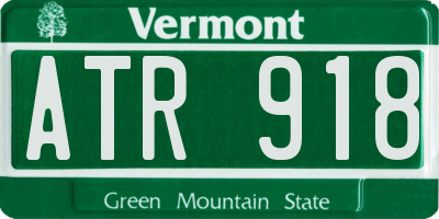VT license plate ATR918