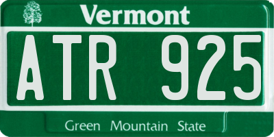 VT license plate ATR925