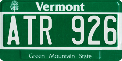 VT license plate ATR926