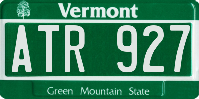 VT license plate ATR927
