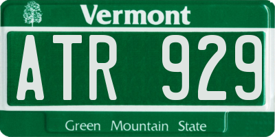 VT license plate ATR929