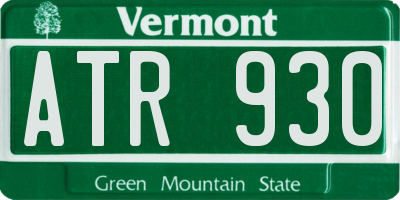 VT license plate ATR930