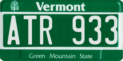 VT license plate ATR933