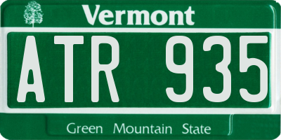 VT license plate ATR935