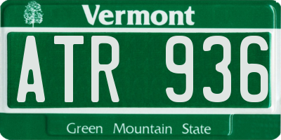 VT license plate ATR936