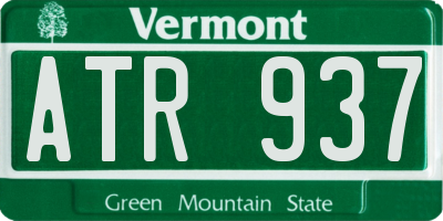 VT license plate ATR937