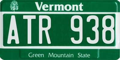 VT license plate ATR938
