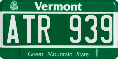 VT license plate ATR939