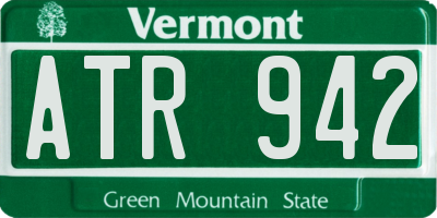VT license plate ATR942