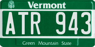 VT license plate ATR943