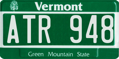 VT license plate ATR948