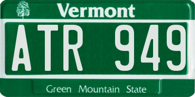 VT license plate ATR949