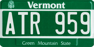 VT license plate ATR959