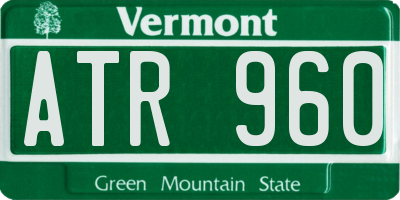 VT license plate ATR960